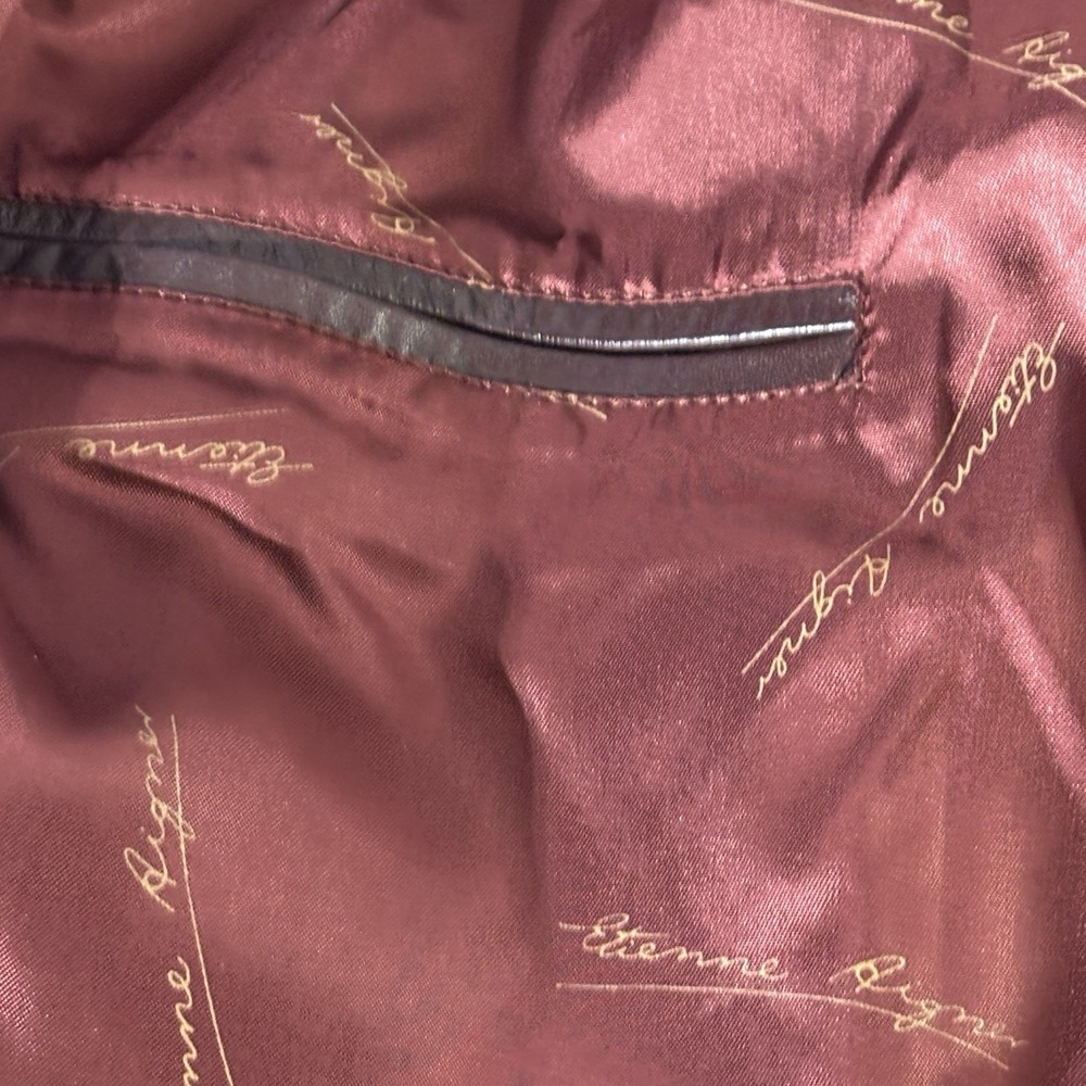 etienne aigner Vintage Leather Jacket Blazer Sz 12  Pics For Measurements EUC - Picture 11 of 15